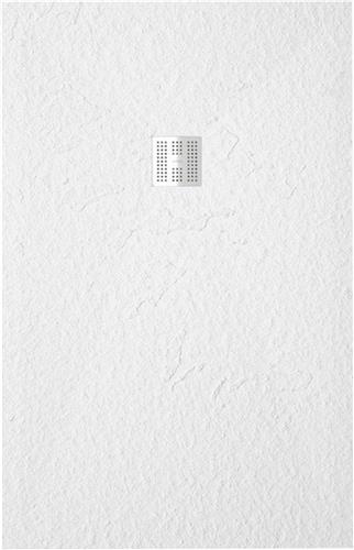 ZEZA Grade Douchebak - 120x100cm - antislip - antibacterieel - mineraalmarmer - rechthoek - mat wit