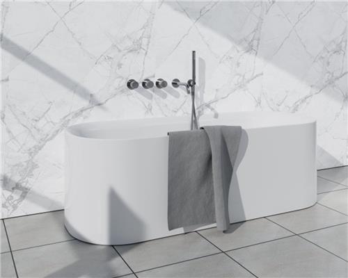 Fortifura Nebbio Badcombinatie-set - thermostaatkraan - inbouwdeel - 2x uitbreiding inbouwdeel - wandaansluitbocht - metalen doucheslang - staaf handdouche - uitloop - chroom