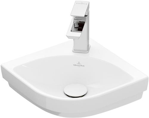 Villeroy & Boch Subway 3.0 hoekfontein 32cm - 1 kraangat zonder overloop wit