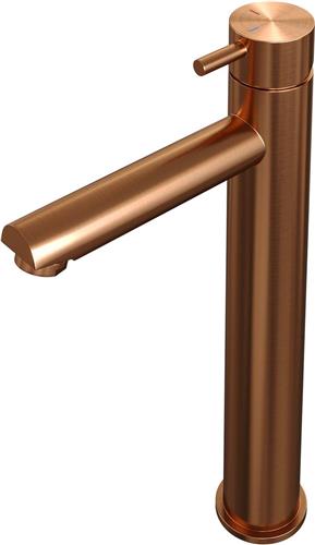 Brauer Copper Edition Wastafelmengkraan opbouw - hoog - model b - PVD - geborsteld koper