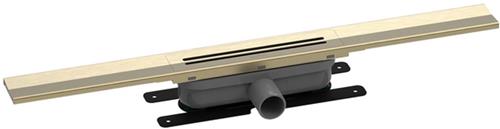 Easy drain R-line Clean Color douchegoot 100cm brushed brass