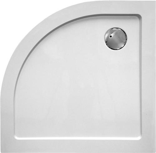 Douchebak VM Go Helion 90x3.5cm Composiet Kwartrond Wit Verstevigd