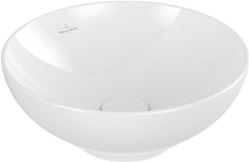 Villeroy & Boch Loop & friends opzetwastafel - 38cm - rond met overloop wit