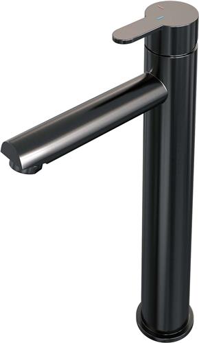 Brauer Gunmetal Edition - Wastafelkraan - Opbouw - Geborsteld Gunmetal PVD - Mengkraan - Hoog - 1 Greeps - Model D
