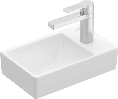 Villeroy & Boch Avento fontein 1 kraangat rechts zonder overloop 36x22cm - Ceramic+ stone white