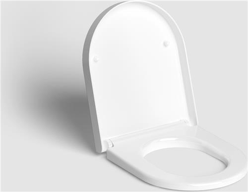 Clou Hammock toiletzitting met deksel 36.8x43.3x5cm softclose ABS glanzend wit