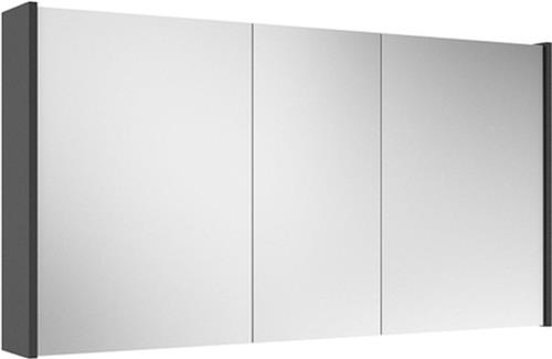 Saniclass Prime Spiegelkast - 120x63x16cm - inclusief zijpanelen - mat antraciet