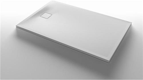 Nemo Stock Lapis 20 douchebak 90x90x4cm incl afdekplaatje in mineraalcomposiet effen structuur wit