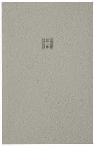 ZEZA Grade Douchebak - 180x100cm - antislip - antibacterieel - mineraalmarmer - rechthoek - mat new pearl (beige)