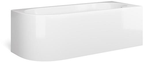 Looox Bath collection hoekbad - 170x70x55cm - rechts - wit glans