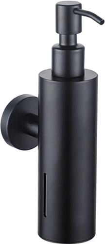 Fortifura Calvi zeepdispenser - wand - rond - mat zwart