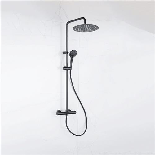 Adema Sparkle 2.0 regendoucheset - Met thermostaat - Hoofddouche 30cm - Handdouche 3 standen - Zwart