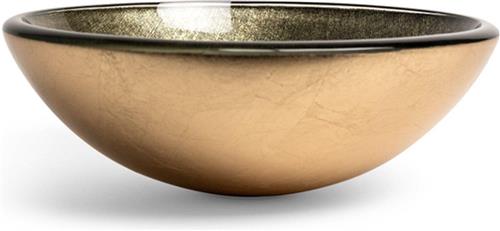 Saniclass Pesca waskom  Ø30x10,5 cm  Gehard glas  Goud groen