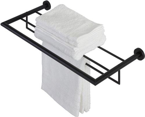 Geesa Nemox Handdoekrek met planchet 62.4cm Zwart