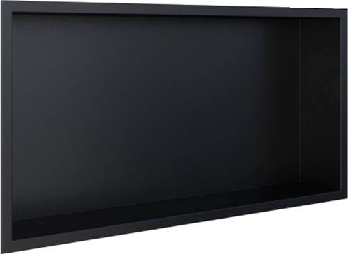 Looox BoX nis - 60X30X7cm - inbouw - met flens - zwart mat