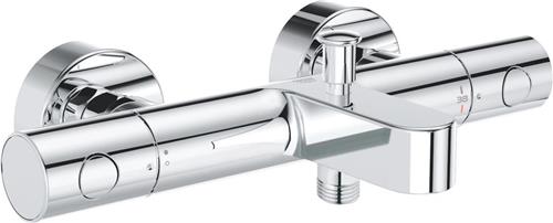 GROHE Grohtherm 800 Cosmopolitan Thermostatische Badkraan - 15 cm - Waterbesparend - Met omstelling - Inclusief koppelingen - Chroom