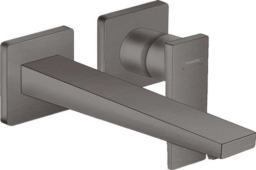 hansgrohe Metropol ééngreeps wastafelmengkraan afbouwdeel met voorsprong 225 mm en afvoerplug Brushed Black Chrome