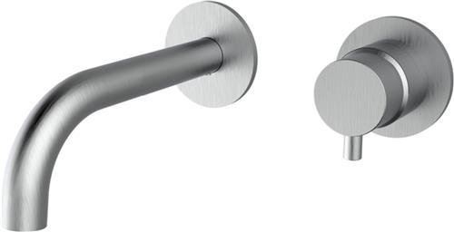 Plieger Napoli inbouw wandkraan 1 hendel met uitloop 18.3cm incl. inbouwdeel RVS