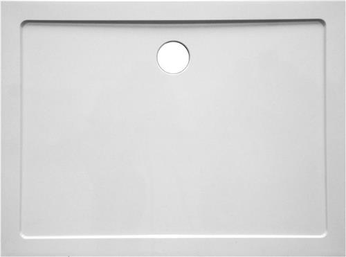 Douchebak VM Go Helion 140x80x3.5cm Composiet Rechthoek Wit Verstevigd
