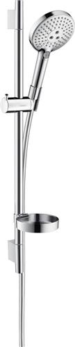 hansgrohe Raindance Select S 120 / Unica'S Puro Glijstangset - 65 cm - Chroom - 3 straalsoorten - diameter handdouche 125 mm