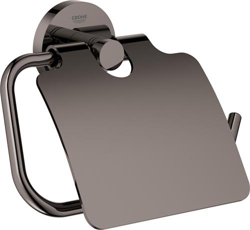 GROHE Essentials Toiletrolhouder - met deksel - hard graphite (antraciet glanzend) - 40367A01