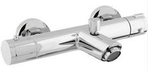 Go by Van Marcke Move Badmengkraan - thermostatisch - waterbesparend - hartafstand 15cm - veiligheidsblokkering - keramische schijven - rozetten - S-koppelingen - chroom