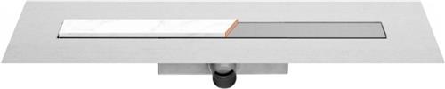 Easy Drain Compact 30 Modulo Stone douchegoot set waterslot 30mm 80cm inbouw diepte 70mm met zijuitloop