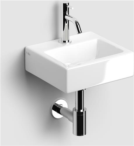 Clou InBe fonteinset 29x27cm nr1 inclusief kraan midden plug en sifon keramiek Wit