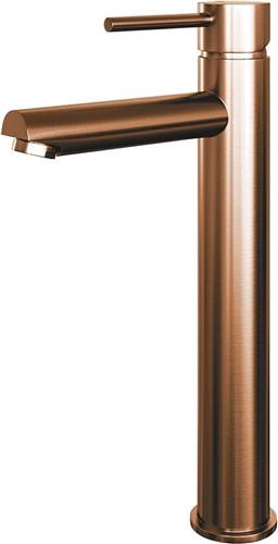 Brauer Copper Edition wastafelkraan verhoogd - hendel 1 - geborsteld koper PVD
