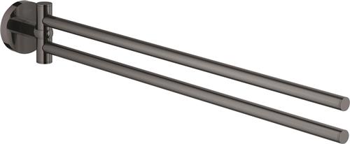 GROHE Essentials handdoekhouder met twee draaibare armen - Hard graphite (zwart)