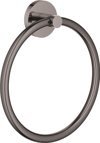 GROHE Essentials Handdoekring - Ø 18 cm - metaal - hard graphite (antraciet glanzend) - 40365A01