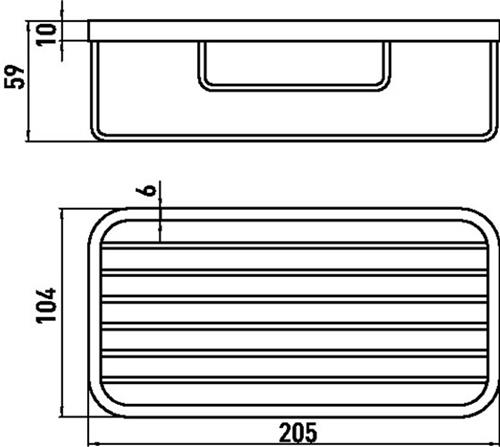 Emco System 2 Korf Recht 20,5X10Cm Chroom