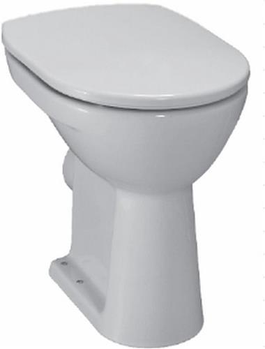 Jika Lyra plus - Staand toilet - verhoogd +6 - AO aansluiting - vlakspoel - keramiek - glans wit