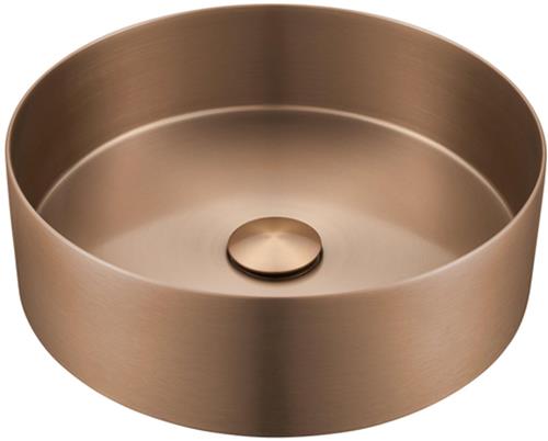 Saniclass ONE Waskom - 36x36x11cm - RVS - Geborsteld koper