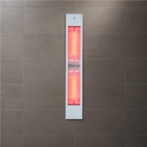 Sunshower Pure White XL Infrarood Inbouw - 19.9x123.8x10cm - full body - 1500W - wit