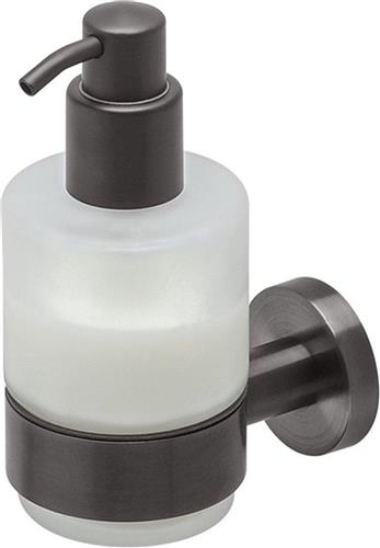 Geesa Nemox Zeepdispenser 200 ml Zwart metaal geborsteld