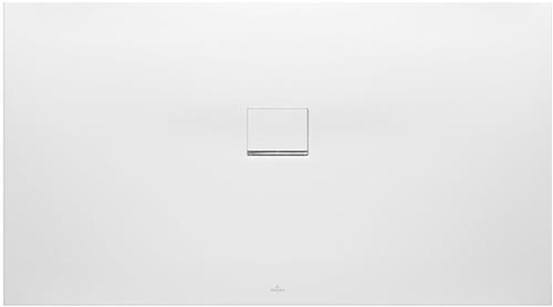 Villeroy & Boch Squaro Infinity kunststof douchebak quaryl rechthoekig 100x90x4cm mat wit