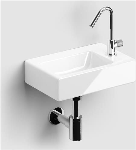 Clou InBe fonteinset 36x24.5x9cm nr2 inclusief kraan plug en sifon keramiek Wit