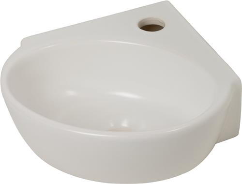 Plieger Corner hoekfontein - 1 kraangat - zonder overloop - mat wit - 29.5x31.5x9.5cm - keramiek