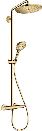 hansgrohe Croma Select S Showerpipe - 280 1jet met thermostaat en handdouche - Raindance Select S 120 Polished Gold Optic