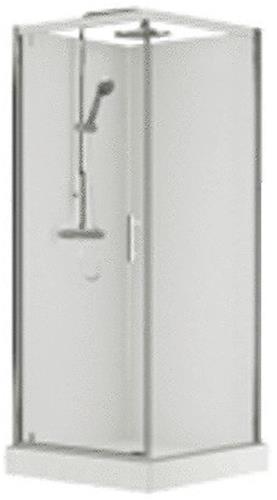 Nemo Spring Vidrio Douchecabine - 90x90cm - draaideur - vaste wand - veiligheidsglas - verstelbaar - thermostatisch
