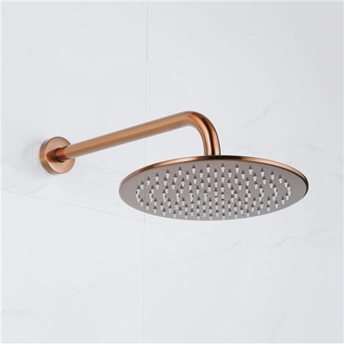 Fortifura Calvi Hoofddouche - 30cm - rond - wandarm 35cm - Geborsteld koper PVD (Koper)