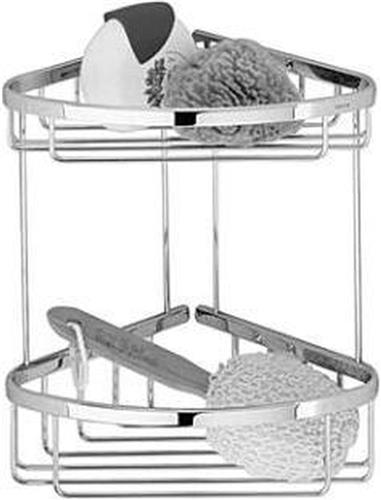 Geesa Basket Doucherek Hoek - Dubbel - 27,5 cm - Chroom