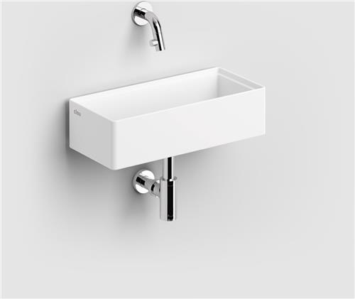 Clou New Flush fontein 38x18cm zonder kranenbank aluite Wit mat