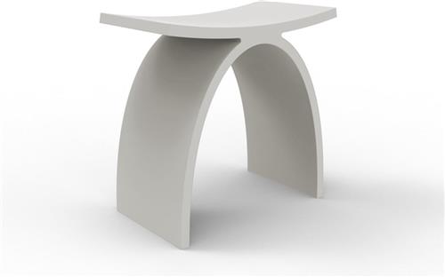 ZEZA Solid Badkamerkrukje - 42.5x23x42cm - solid surface - mat wit