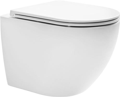 QeramiQ Cyclone Wandclosetpack - 37x52cm - diepspoel - cycloneflush - spoelrandloos - softclose zitting - glans wit