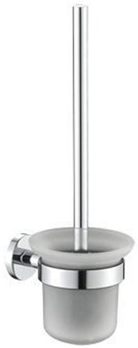 Plieger Vigo Wc Borstel  Toiletborstel Met Houder Glas  Wandhouder  10 jaar garantie  Geborsteld Chroom