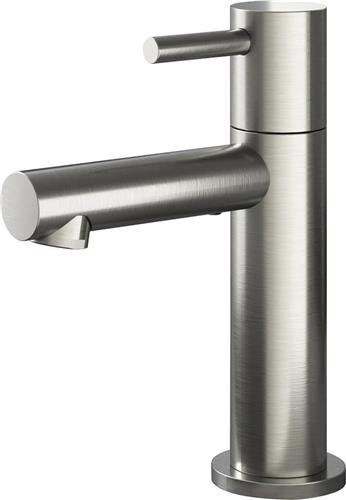 Fonteinkraan Hotbath Dude 1-hendel Recht 14.8 cm Rond Geborsteld Nikkel