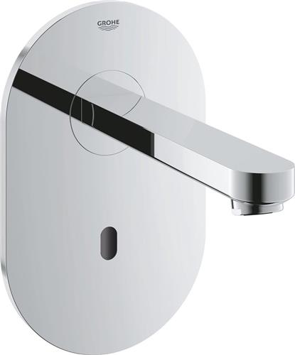GROHE Euroeco Cosmopolitan E afbouwdeel v wandkraan met uitloop 17cm zonder menging met tranformator 230V chroom