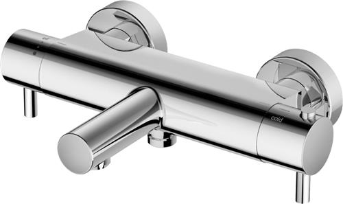 Badthermostaat Hotbath Buddy Opbouw 2-knop 26 cm Chroom